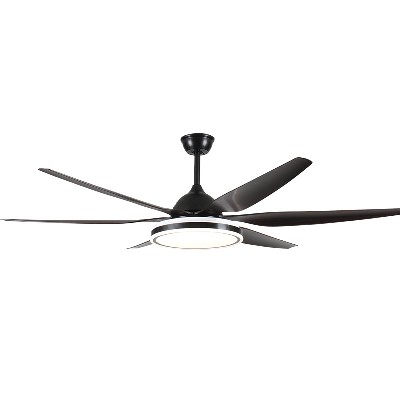 66寸大風(fēng)力吊扇燈智能變頻客廳餐廳臥室電扇燈家用一體化風(fēng)扇吊燈