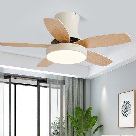定制加工 北歐客廳餐廳風(fēng)扇燈 智能變頻吸頂電扇燈吊扇燈中山工廠
