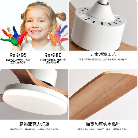 智能變頻客廳電扇燈現(xiàn)代簡約風(fēng)扇燈北歐創(chuàng)意餐廳吊扇燈中山工廠