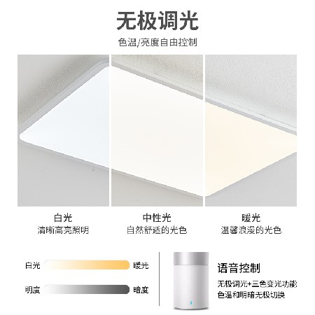 全光譜護眼智能吸頂燈 現(xiàn)代簡約超薄鋁制兒童房燈主臥室吸頂燈具