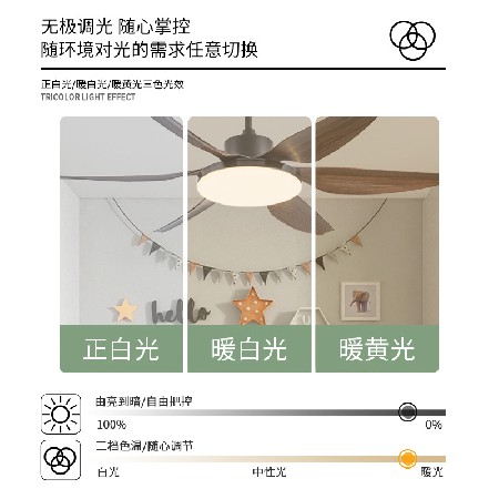 現(xiàn)代簡約大風(fēng)扇燈一體客廳燈大風(fēng)力變頻智能電扇燈餐廳臥室吊扇燈