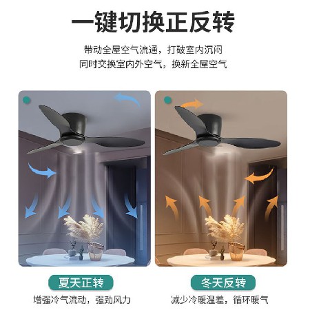 大風力黑色復(fù)古吊扇新款客廳餐廳復(fù)古商業(yè)低樓層臥室吸頂風扇工廠