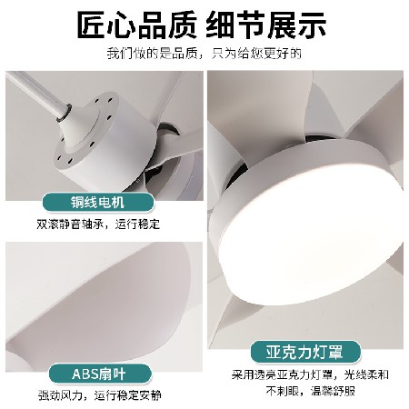 批發(fā)客廳led電扇燈 簡(jiǎn)約家用客廳餐廳臥室智能小風(fēng)扇燈變頻吊扇燈
