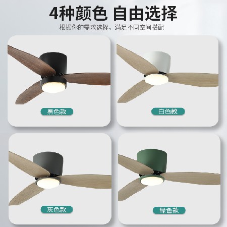推薦定制 北歐吸頂風扇燈客廳餐廳電扇燈跨境智能遙控吸頂吊扇燈