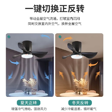 北歐簡約24寸家用吸頂風(fēng)扇燈臥室餐廳電扇燈智能變頻吸頂電風(fēng)扇