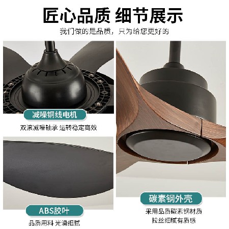 推薦定制 戶外涼亭陽光房吊扇 防水無燈風(fēng)扇LED智能遙控變頻吊扇
