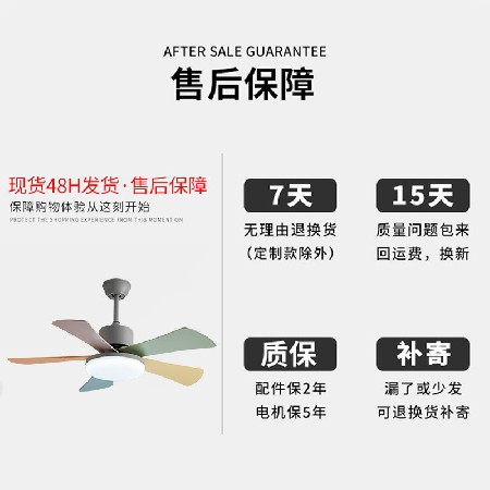 加工定制 彩色風(fēng)扇燈變頻臥室客廳燈餐廳帶風(fēng)扇智能兒童房吊扇燈