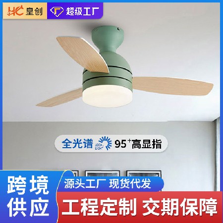 加工定制 兒童木葉風(fēng)扇燈 北歐簡(jiǎn)約客廳吊扇燈家用風(fēng)扇吸頂燈工廠