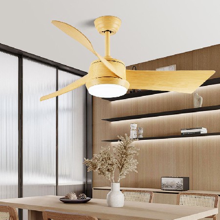 北歐52寸變頻吊扇燈簡(jiǎn)約電扇燈家用一體吊燈客廳臥室餐廳燈帶風(fēng)扇