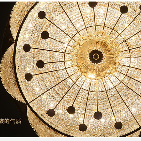 隱形水晶電風(fēng)扇燈變頻大風(fēng)力靜音家用吊扇燈客廳餐廳電燈風(fēng)扇一體